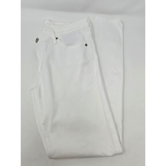 AG ADRIANO GOLDSCHMIED THE STEVIE ANKLE SLIM STRAIGHT LEG WHITE JEANS WOMEN 27 - Picture 6 of 12
